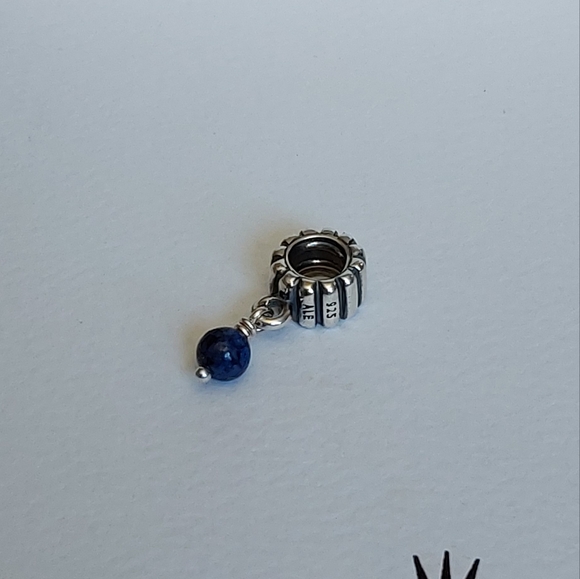 PANDORA Sterling Silver Lapis December Birthstone Dangle Charm 790166L - Picture 3 of 6